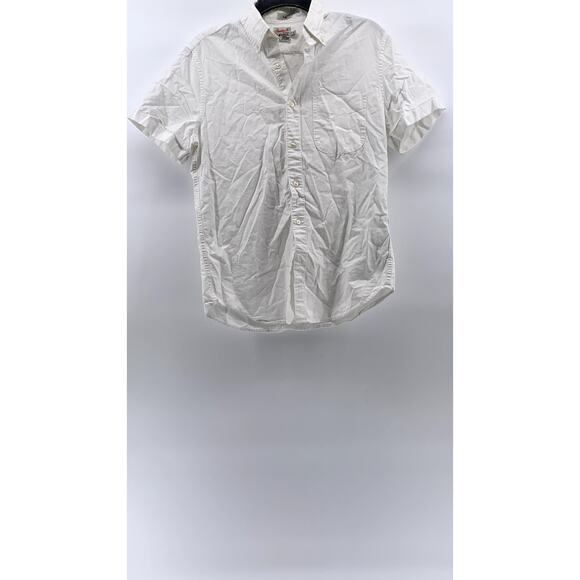J.CREW Men's White The Broken In Slim-Fit Short Sleeve Button-Up Shirt SZ S - Picture 1 of 11